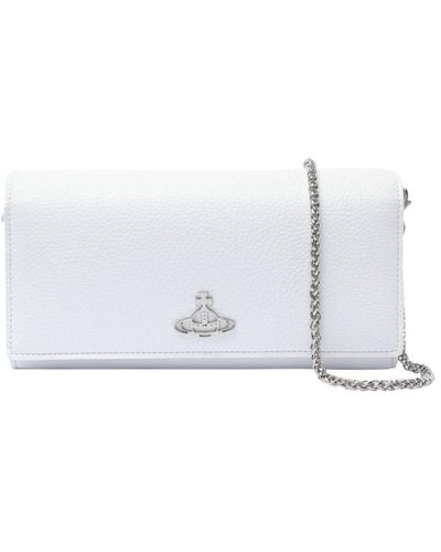 Vivienne Westwood Orb-plaque Chain-linked Wallet - White