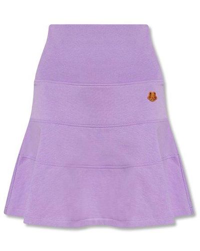 KENZO Skirt With Logo - Purple