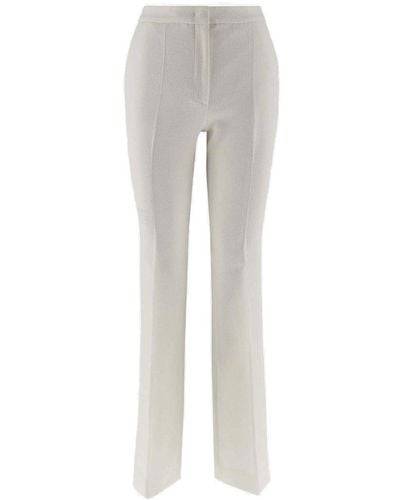 Moschino Wool And Viscose Blend Trousers - Grey