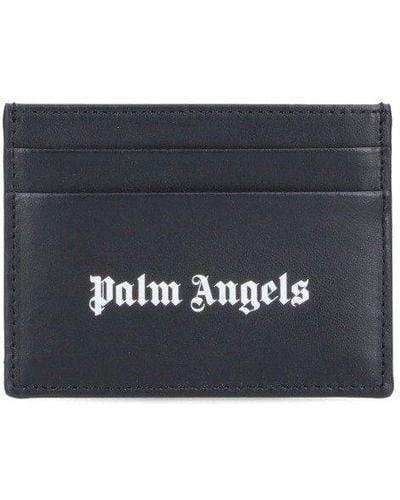Palm Angels Logo Printed Card Holder - Black