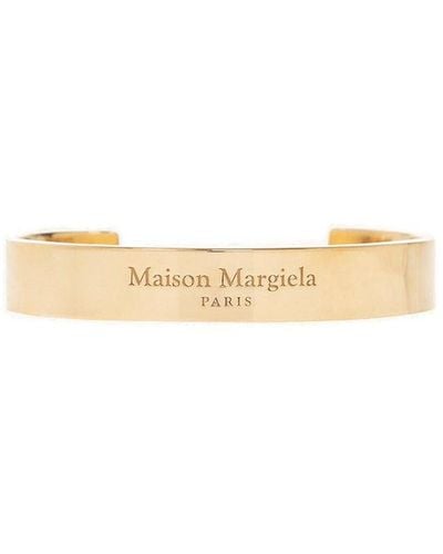 Maison Margiela Logo Engraved Bracelet - Natural
