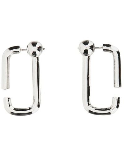 Marc Jacobs Mj Chunky Hoop Earrings - Metallic
