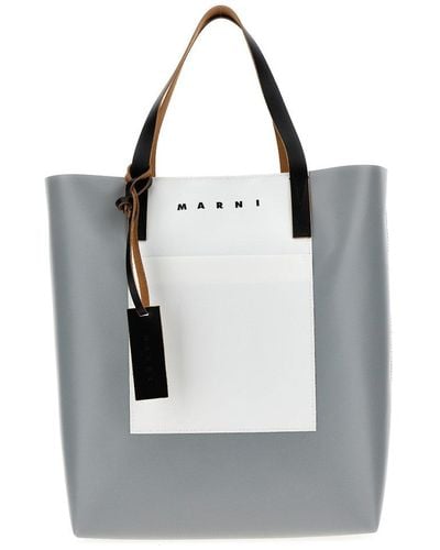 Marni Tribeca Shopping Bag - White