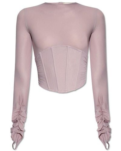 MISBHV ‘Inside A Dark Echo’ Collection Corset Top - Pink