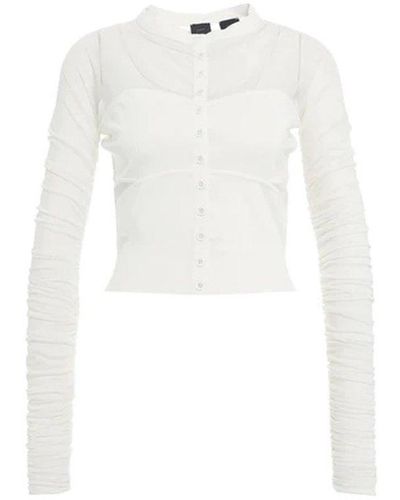 Pinko Gelso Long-sleeved Cardigan - White