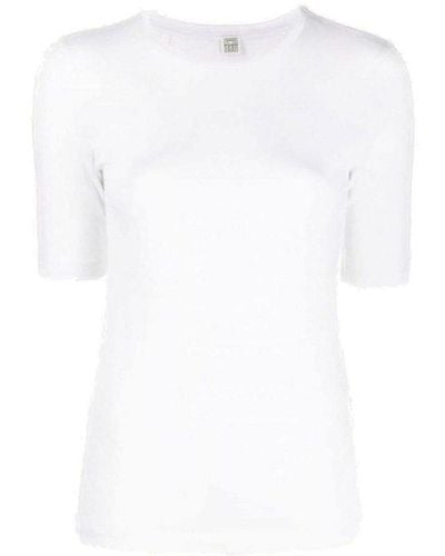 Totême Crewneck Short-sleeved T-shirt - White