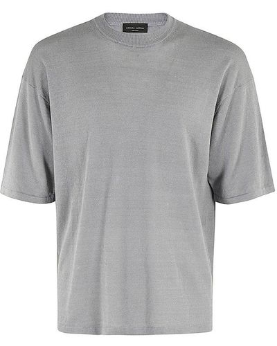 Roberto Collina Short-sleeve Knit T-shirt - Gray