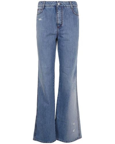 Ermanno Scervino Ripped Flared Jeans - Blue
