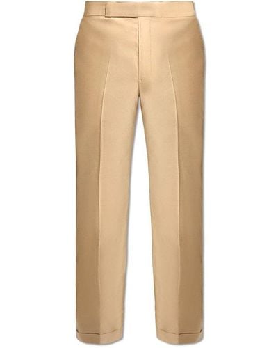 Alexander McQueen Cotton Pants - Natural