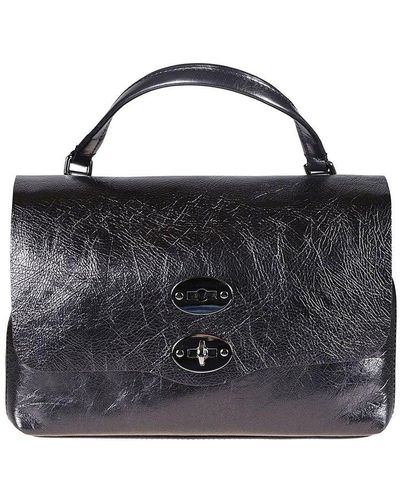 Zanellato Postina Cortina S Foldover Top Handbag - Black