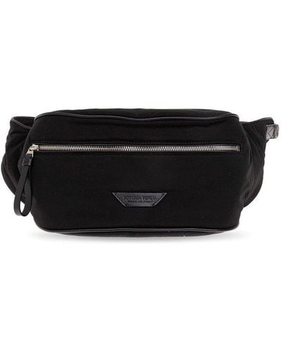Bottega Veneta Belt Bag With Logo - Black