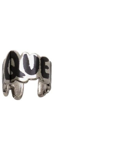 Alexander McQueen Graffiti Cut Out Ear Cuff - Metallic