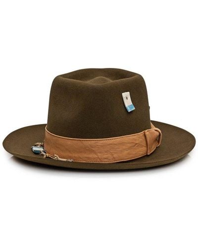 Nick Fouquet Bow-detailed Hat - Brown