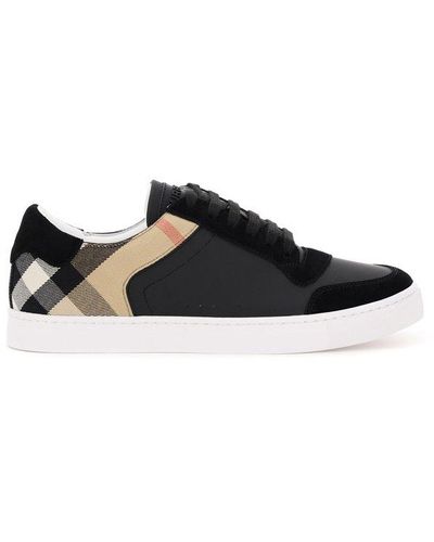 Burberry House Checked Lace-up Trainers - Black