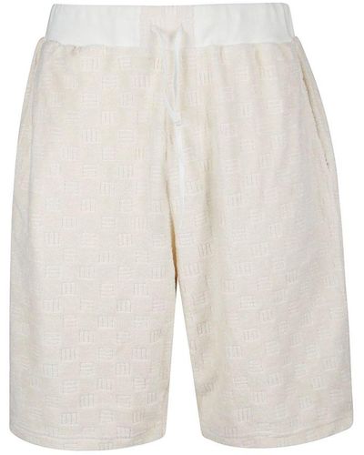Ambush Monogram Drawstring Bermuda Shorts - White