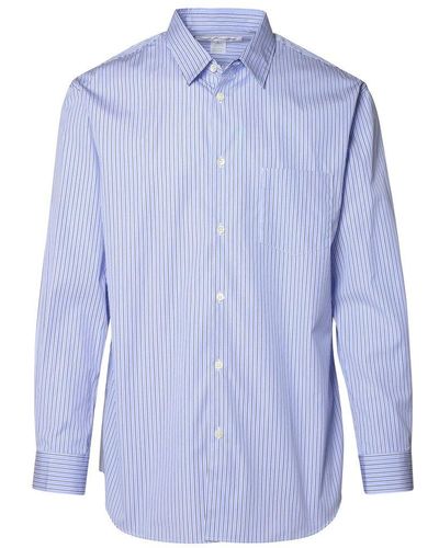 Comme des Garçons Striped Long-sleeved Shirt - Blue
