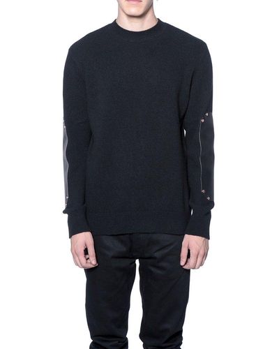 Givenchy Patch Detailed Crewneck Sweater - Black
