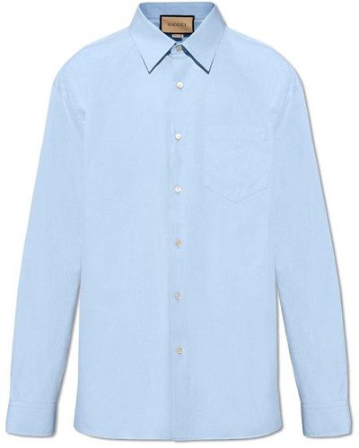 Gucci Shirt With Pocket, - Blue