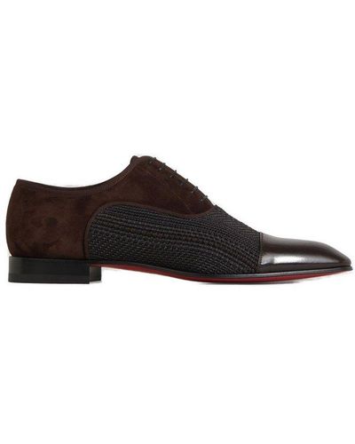 Christian Louboutin Ac Greggo Panelled Oxford Shoes - Brown