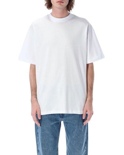 MSGM T-shirt With Graphic Patch At Back - White