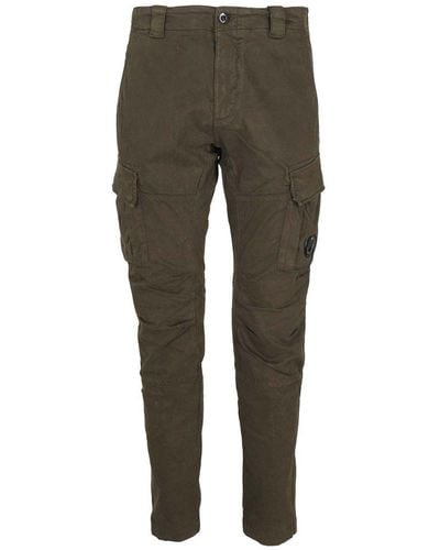 C.P. Company Stretch Sateen Cargo Trousers - Green
