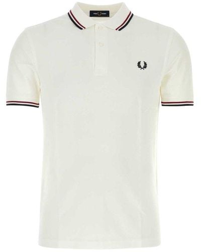 Fred Perry Twin Tipped Short-sleeved Polo Shirt - White