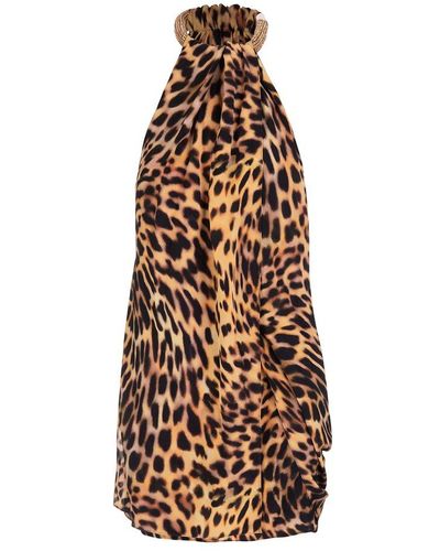 Stella McCartney Leopard-printed Embellished Top - Multicolor