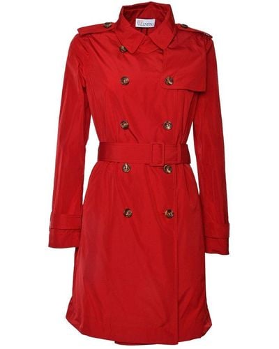 RED Valentino Red Pleated-detail Belted Trench Coat