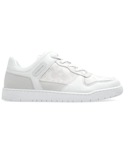 COACH Logo Patch Lace-up Sneakers - White