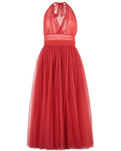 Dolce & Gabbana Tulle Dress - Red