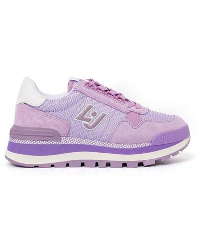 Liu Jo Amazing Lace-up Platform Trainers - Purple