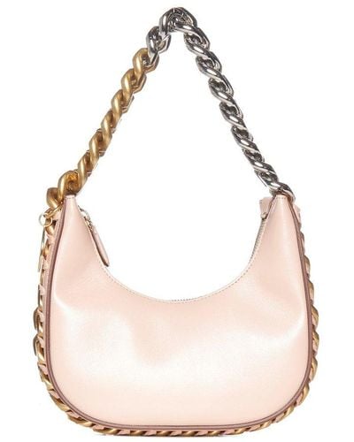 Stella McCartney Chain-linked Zipped Shoulder Bag - Natural