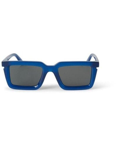 Off-White c/o Virgil Abloh Rectangular Frame Sunglasses - Blue
