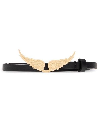 Zadig & Voltaire Wings-buckle Embellished Belt - Black