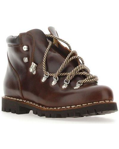 Paraboot Round Toe Lace-up Boots - Brown