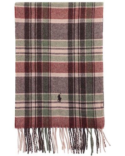 Ralph Lauren Checked Fringed Scarf - Multicolour