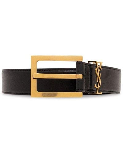 Saint Laurent Leather Belt - Black