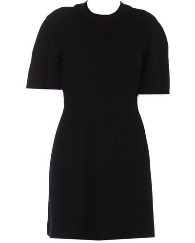 Alexander McQueen Logo Print Mini Dress - Black