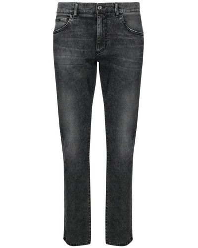 Dolce & Gabbana Straight Leg Jeans - Gray