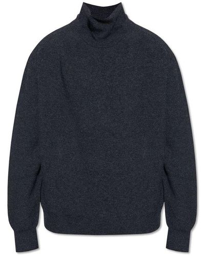 Lemaire Wool Turtleneck Sweater - Blue