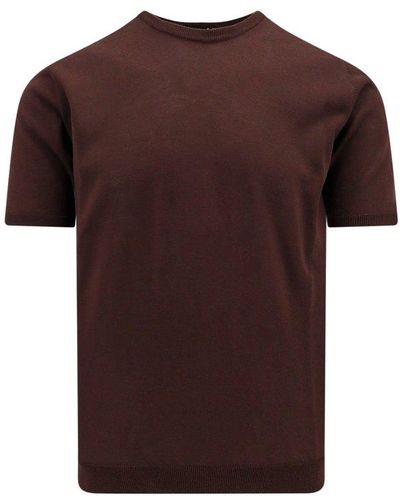 Roberto Collina Crewneck Short-sleeve T-shirt - Brown