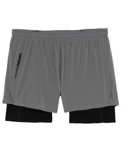 Y-3 Layered Design Tigh Shorts - Grey