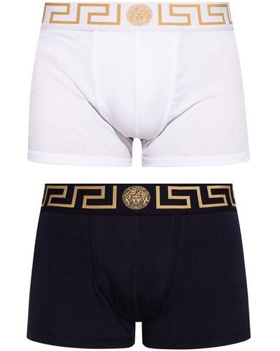 Versace Boxers Two-Pack With Medusa - Blue