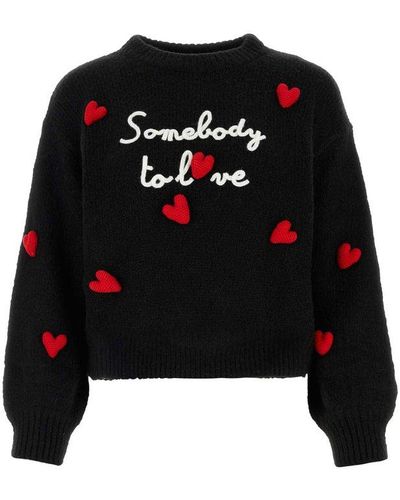 Mc2 Saint Barth Dany Somebody To Love Crewneck Sweater - Black