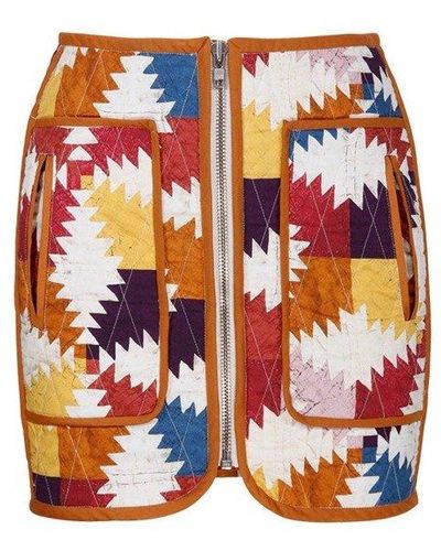 Isabel Marant Geometric Pattern Mini Skirt - Multicolor