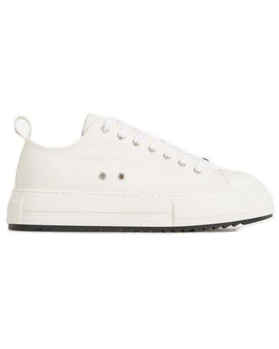 DSquared² Round-toe Lace-up Sneakers - White