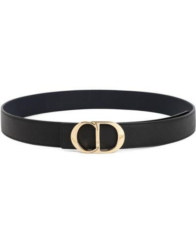 Dior Cd Leather Belt - Black