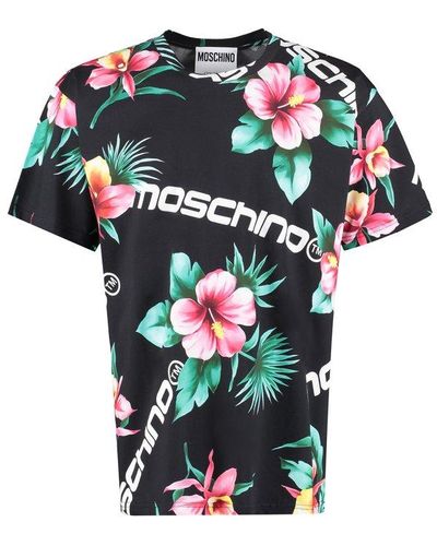 Moschino Floral Printed Crewneck T-shirt - Multicolor