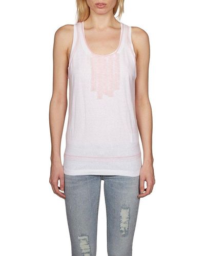 DSquared² Tulle Double Tank Top - White