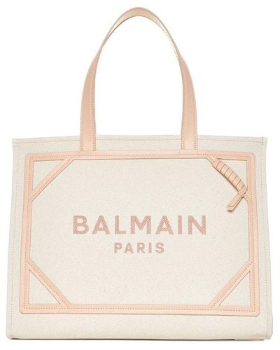 Balmain 'b-army 42' Shopper Bag, - Natural